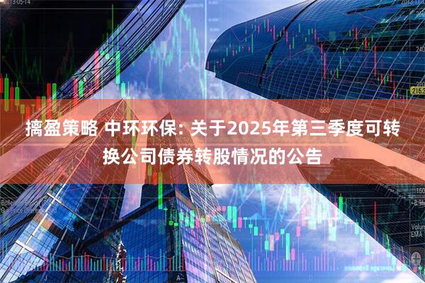摛盈策略 中环环保: 关于2025年第三季度可转换公司债券转股情况的公告