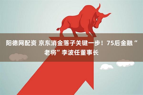 阳德网配资 京东消金落子关键一步！75后金融“老将”李波任董事长